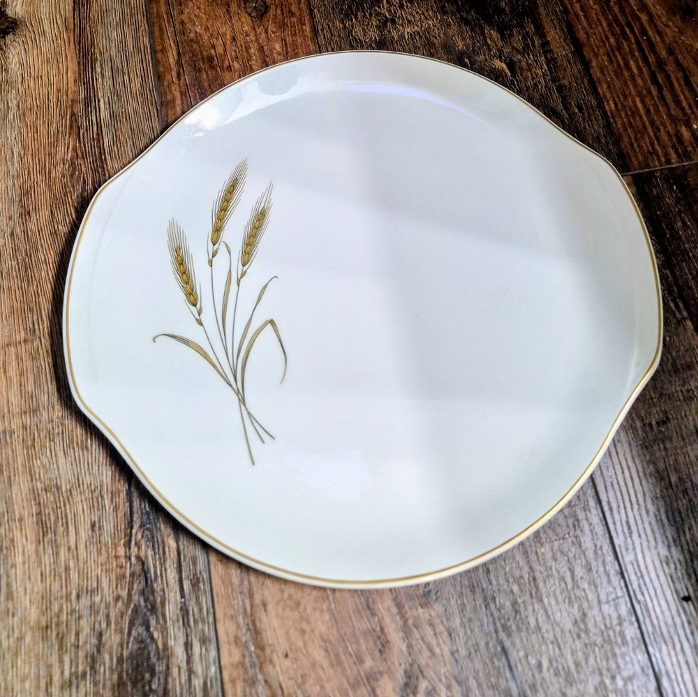 Vintage 1950s Salem Royal Joci 23 K. Gold Hand Painted Medium Serving Plate